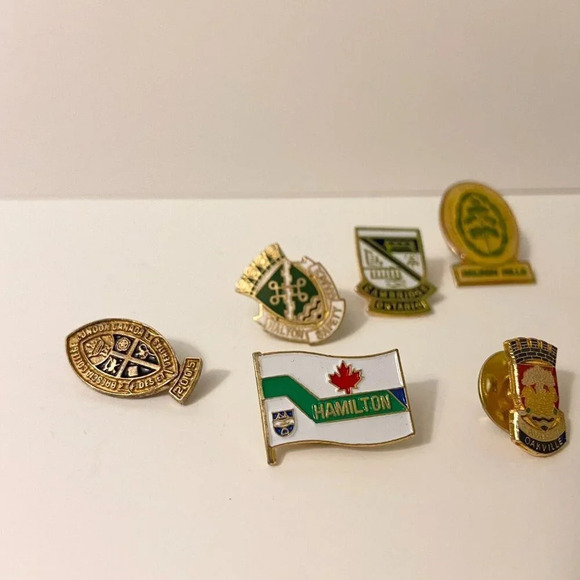 Vintage Lot of 11 Canada Pins Halton Hills Oakville  London Hamilton Pins - Picture 4 of 14